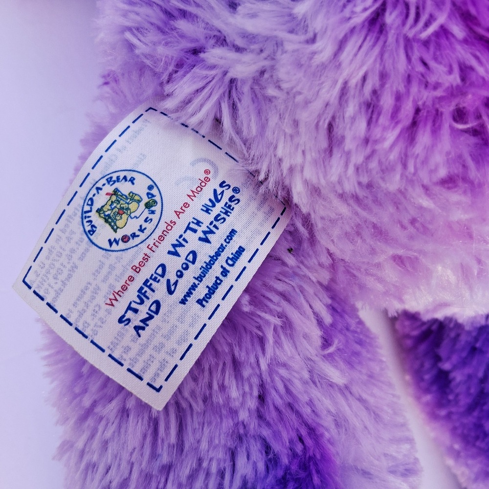 Build A Bear Purple Tie Dye Peace Sign Kitty Cat Plush 17" BFF Friends Forever - Picture 5 of 12
